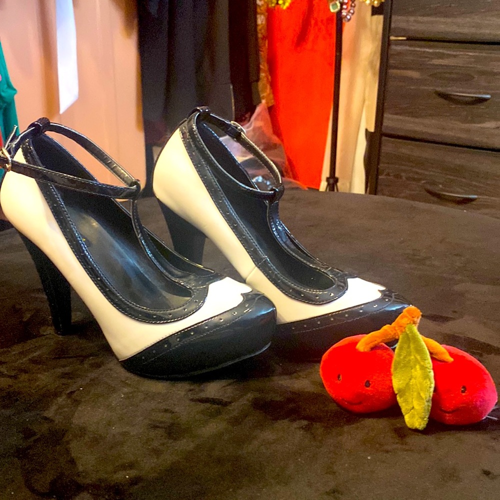 Elegant Black and White Heels